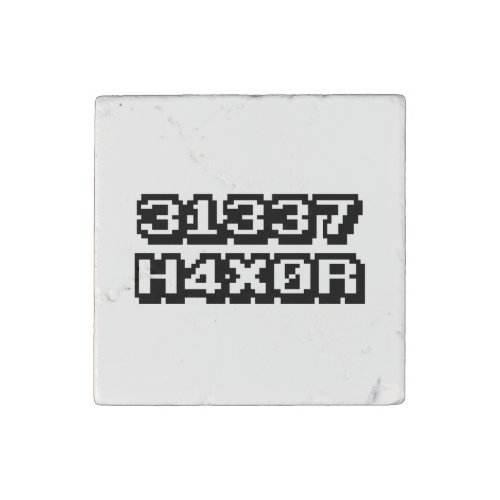 31337 H4X0R STONE MAGNET