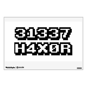 31337 H4X0R WALL STICKER