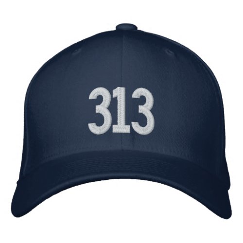 313 _ Detroit Area Code Embroidered Baseball Cap