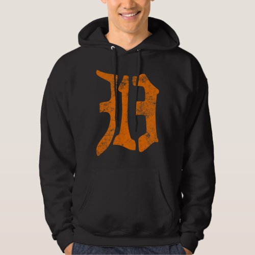 313 Detroit Michigan Vintage Old English D Area Co Hoodie