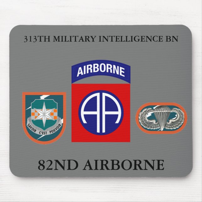 313TH MILITARY INTELLIGENCE BATTALION 82ND ABN MOUSE PAD (Front)