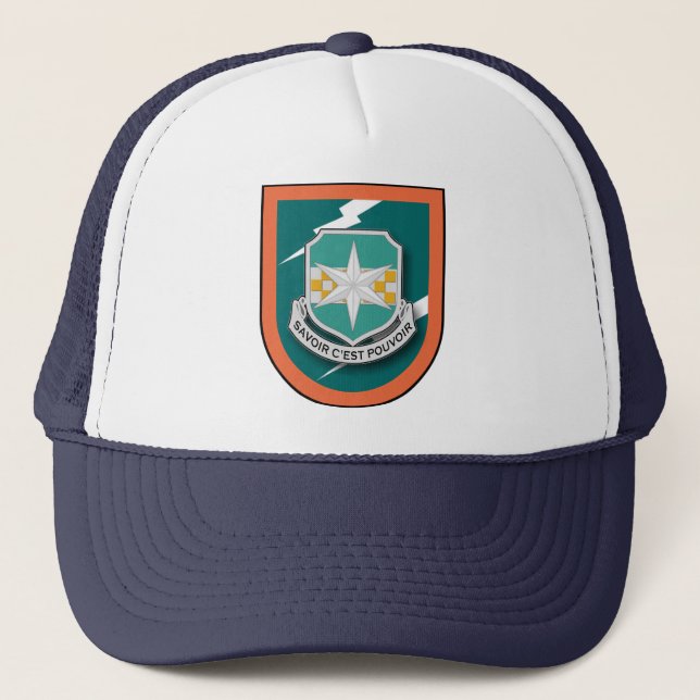 313th Military Intelligence Battalion flash Trucker Hat (Front)