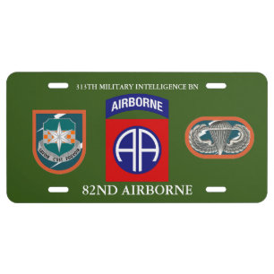 313TH MILITARY INTELLIGENCE BATTALION LICENSE PLATE