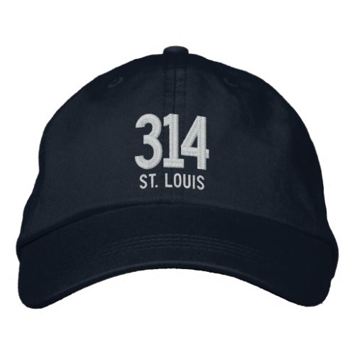 314 _ St Louis Area Code Embroidered Baseball Cap
