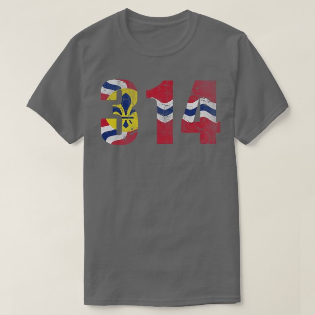 314 St Louis Flag Missouri T-Shirt (Design Front)