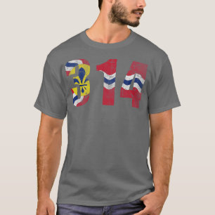 314 St Louis Flag Missouri T-Shirt