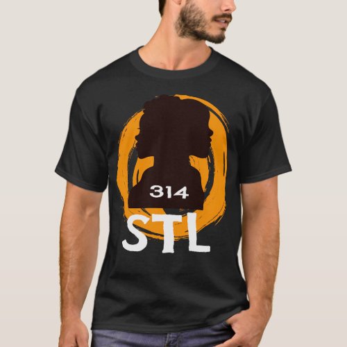 314 Stl Pride St Louis Black Woman Locs Camo T_Shirt