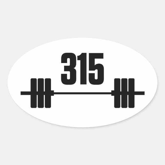 315 lbs. Barbell Sticker (Front)