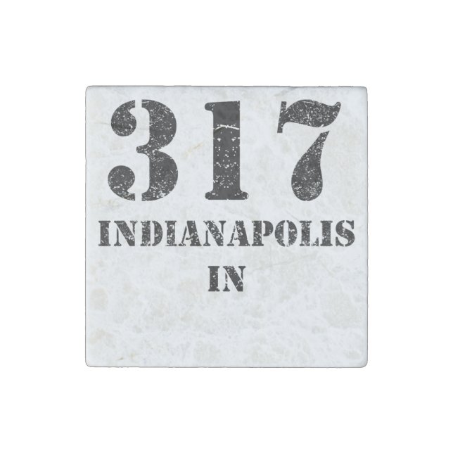317 Indianapolis IN Stone Magnet (Front)