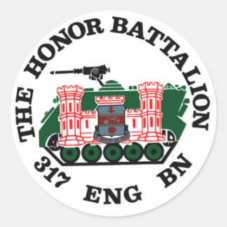 317th Engineer Battalion - Honor Battalion Classic Round Sticker