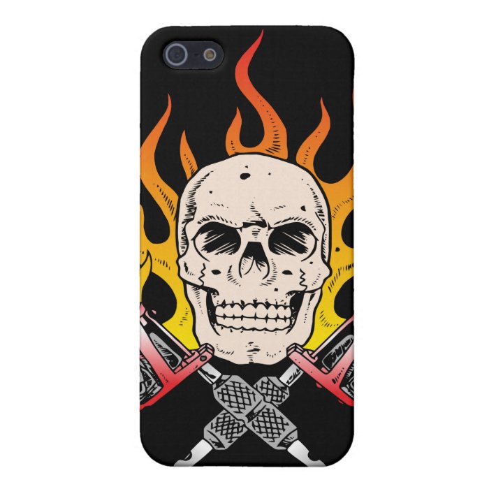 318 Flaming Skull Tattoo iPhone 5 Case