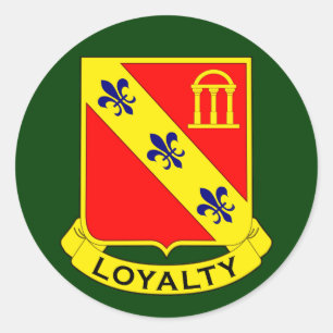 319th Armored Field Artillery Rgt (Airborne) DUI Classic Round Sticker