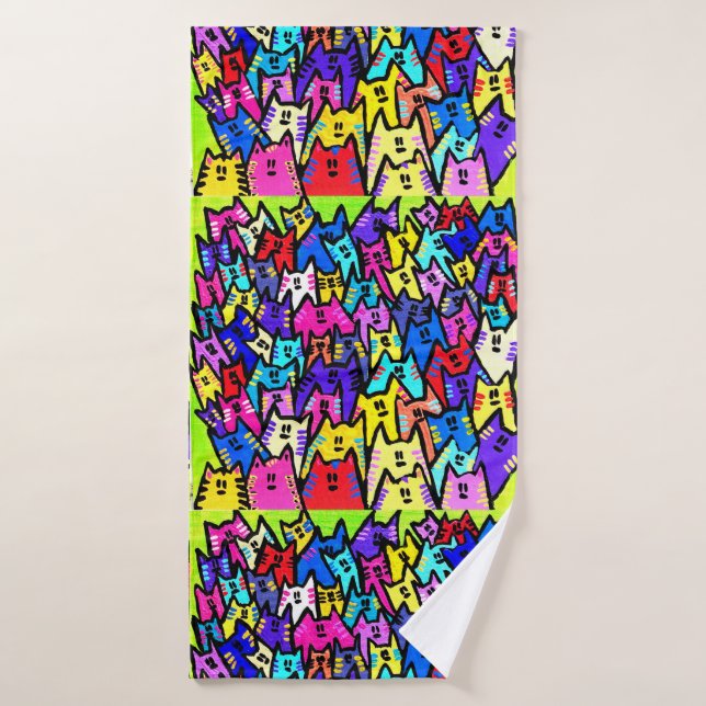 31 CATS Bath Towel (Bath Towel)