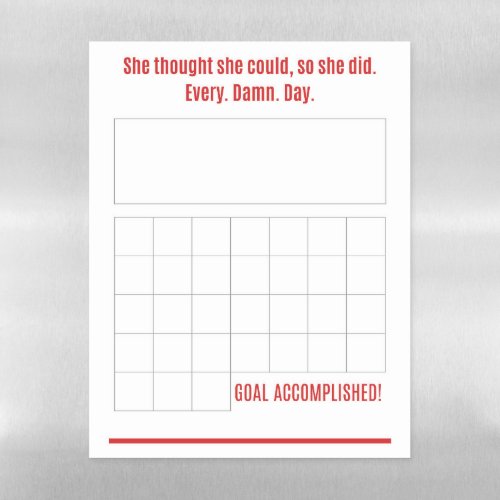 31 Day Habit Tracker for Her Monthly Goal Tracker Magnetic Dry Erase Sheet