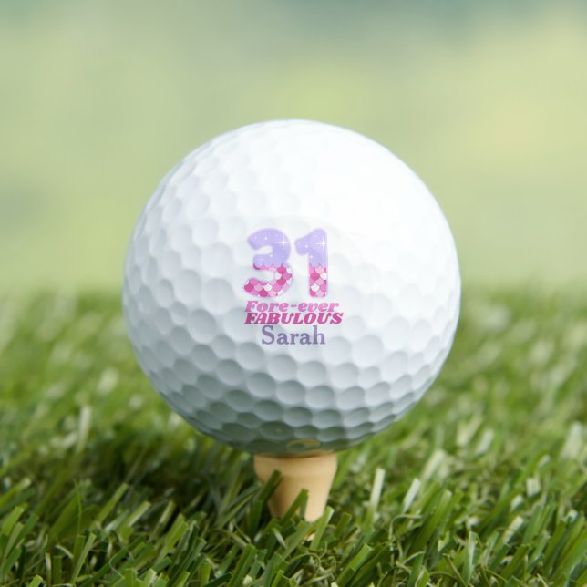 31 FORE-ever Fabulous 31th Birthday Gift – Pink Golf Balls (Insitu Tee)