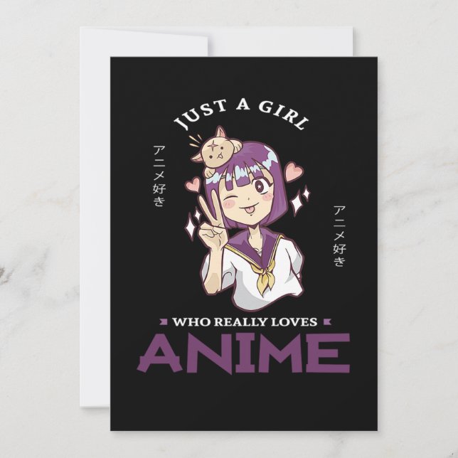 31.Just A Girl Who Really Loves Anime Save The Date (Front)