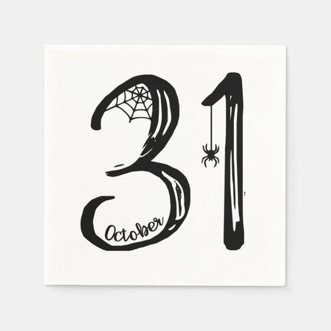 31 of October Spider Web Napkins (Front)