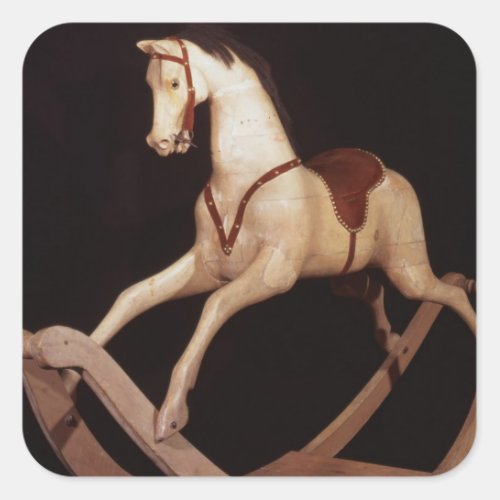 31Rocking horse English 1840 Square Sticker