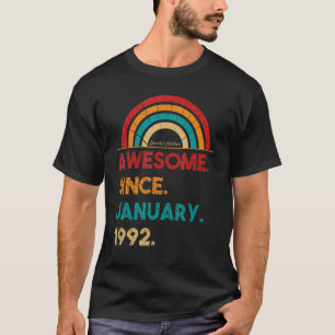 31 Year Old Awesome Since January 1992 31st Birth T-Shirt