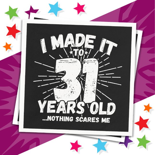31 Year Old Sarcastic Meme Funny 31st Birthday Napkins (Creator Uploaded)