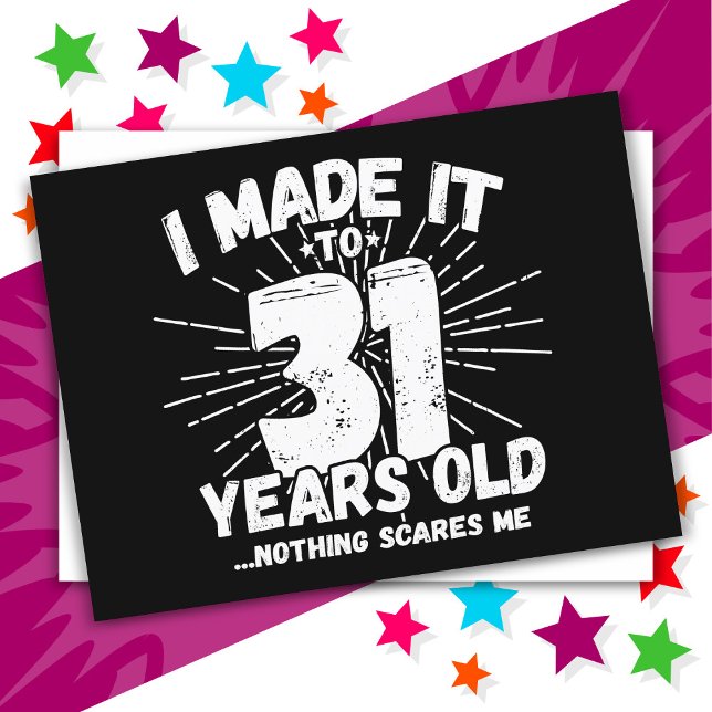 31 Year Old Sarcastic Meme Funny 31st Birthday Postcard (Creator Uploaded)