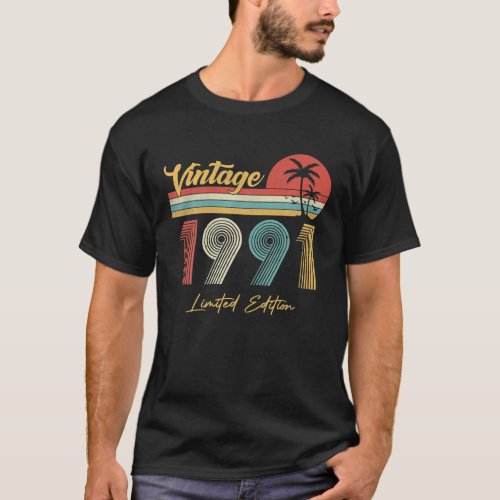 31 Year Old Vintage 1991 Limited Edition 31th T_Shirt