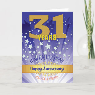 31 Year Recovery Anniversary Bold Numeral Card