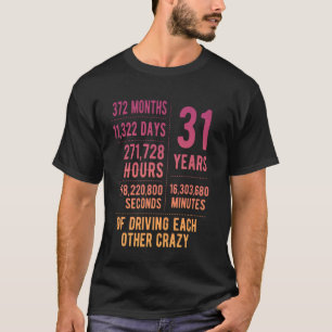 31 Years Married Funny 31st Wedding Anniversary T-Shirt