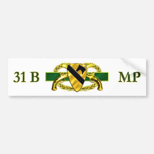 31B 1st Cavalry Division Bumper Sticker (Front)