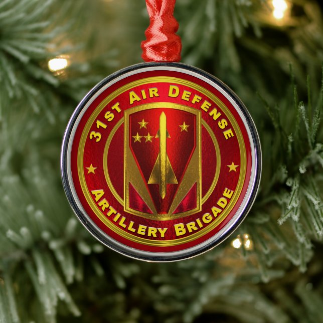 31st Air Defense Artillery Brigade Christmas Metal Ornament (Tree)