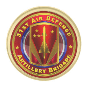 31st Air Defense Artillery Brigade Gold Finish Lapel Pin