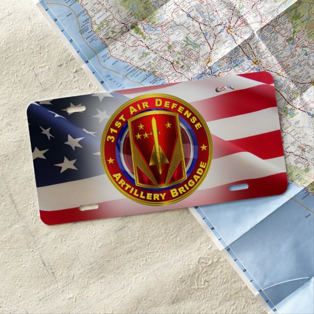 31st Air Defense Artillery Brigade  License Plate (In Situ)