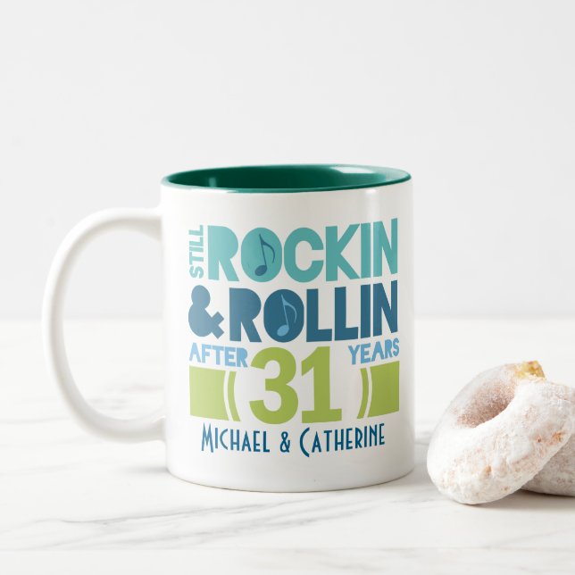 31st Anniversary Personalized Mug Gift (With Donut)