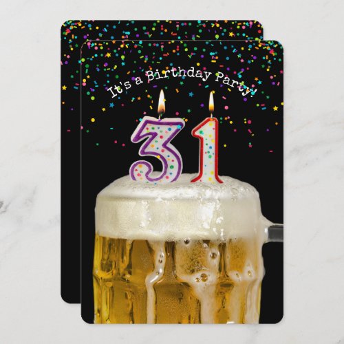 31st Birthday Beer Party Invitation