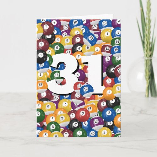 31st Birthday Billiard Balls 