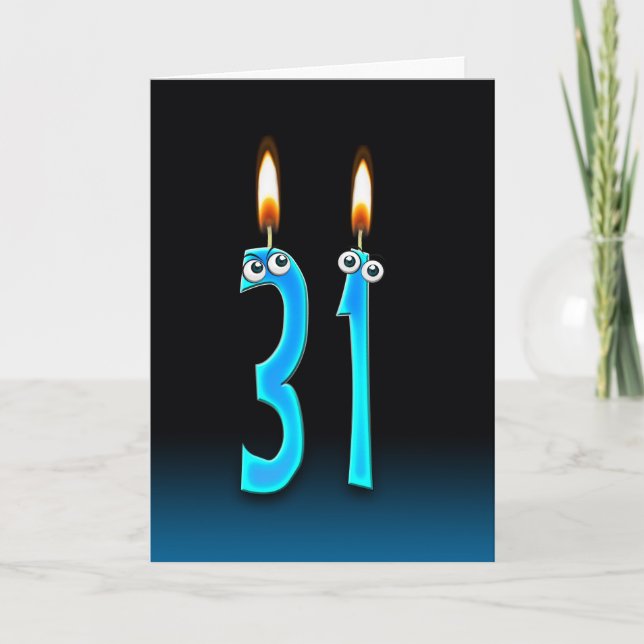31st Birthday Candles Card (Front)