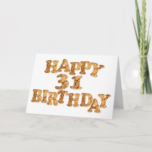 31st Birthday card for a cookie lover