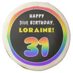 [ Thumbnail: 31st Birthday: Colorful Rainbow # 31, Custom Name ]