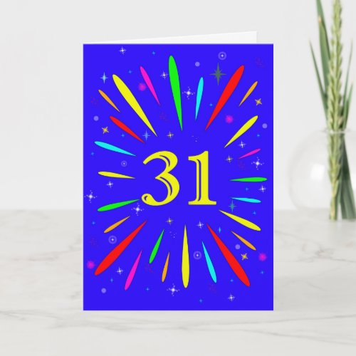 31st Birthday Explosion Card