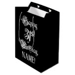 [ Thumbnail: 31st Birthday: Fancy, Elegant Script + Custom Name Gift Bag ]