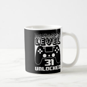 31st Birthday For Men Level 31 Unlocked Gamer 31 Y Coffee Mug