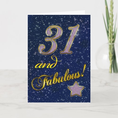 31st birthday for someone Fabulous Card