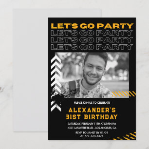 31st birthday invitations Men Photo Spray paint