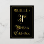 [ Thumbnail: 31st Birthday Party — Fancy Script & Custom Name Invitation ]