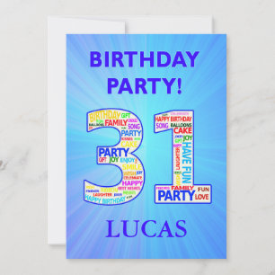 31st Birthday Party Invitation Add a Name