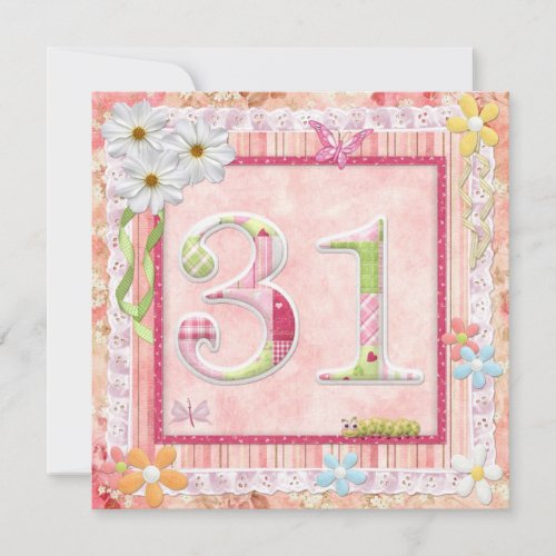 31st birthday party scrapbooking style invitation