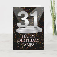 31st Birthday Spotlights Add A Name Card