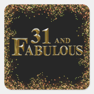 31st Birthday Square Sticker
