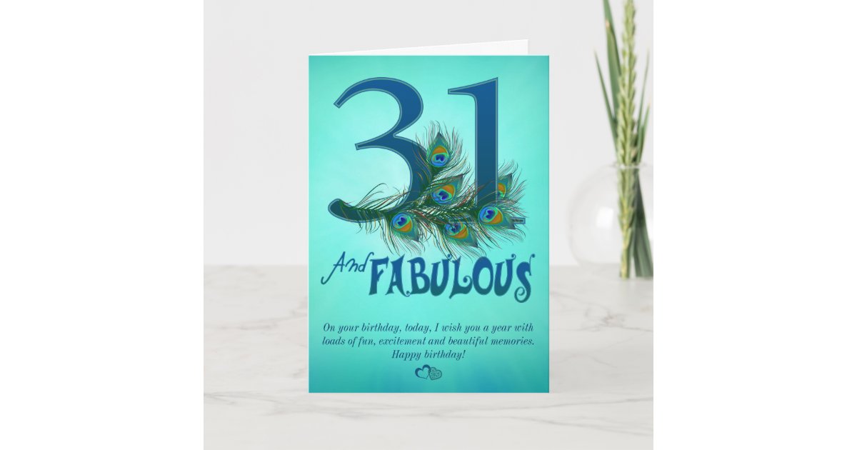 31st Birthday template Cards | Zazzle.com