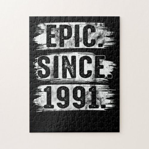 31st Birthday Vintage Epic Since 1991 31 Years Old Jigsaw Puzzle